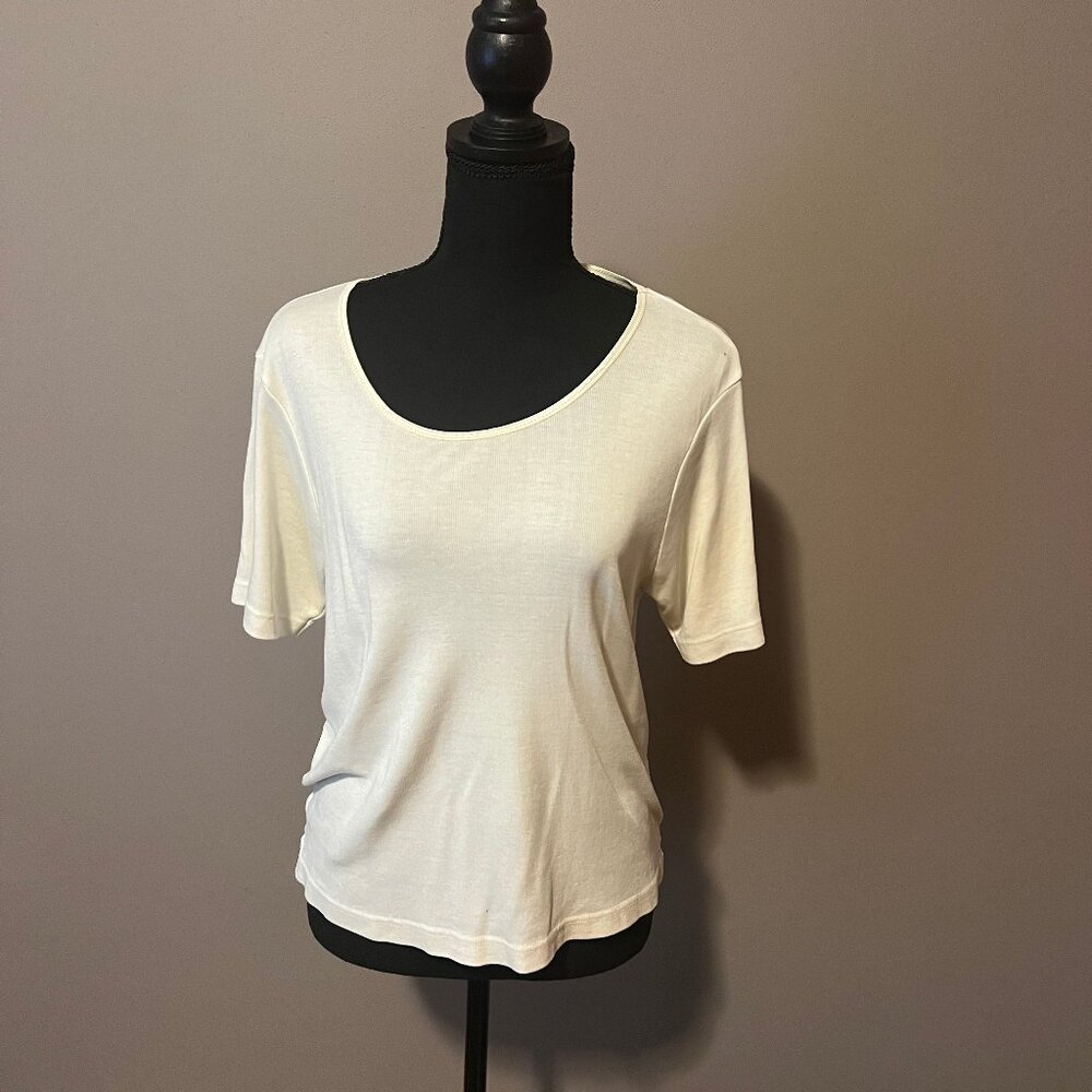 Cream Colored Casual Corner Women's Top Size Large